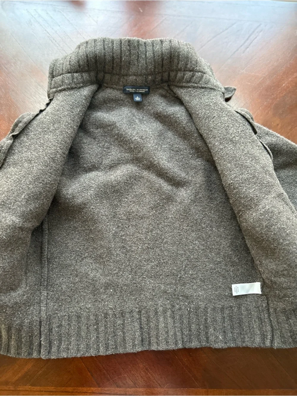 Banana Republic Brown Zip-Up Bomber Jacket 95% wool 5% cashmere  size S